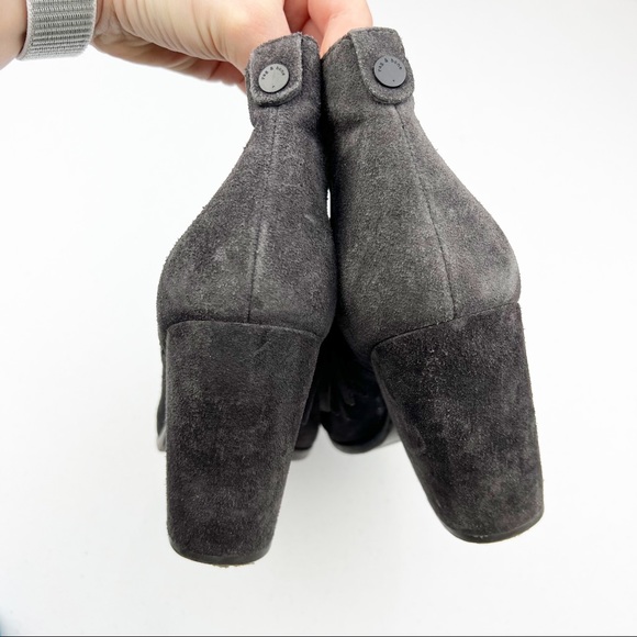 Rag & Bone Margot gray zip closure suede ankle booties size 8 - Picture 5 of 10